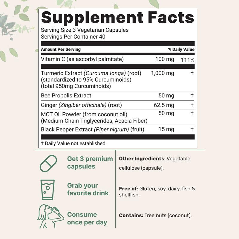 Pure Turmeric Curcumin 100 mg
